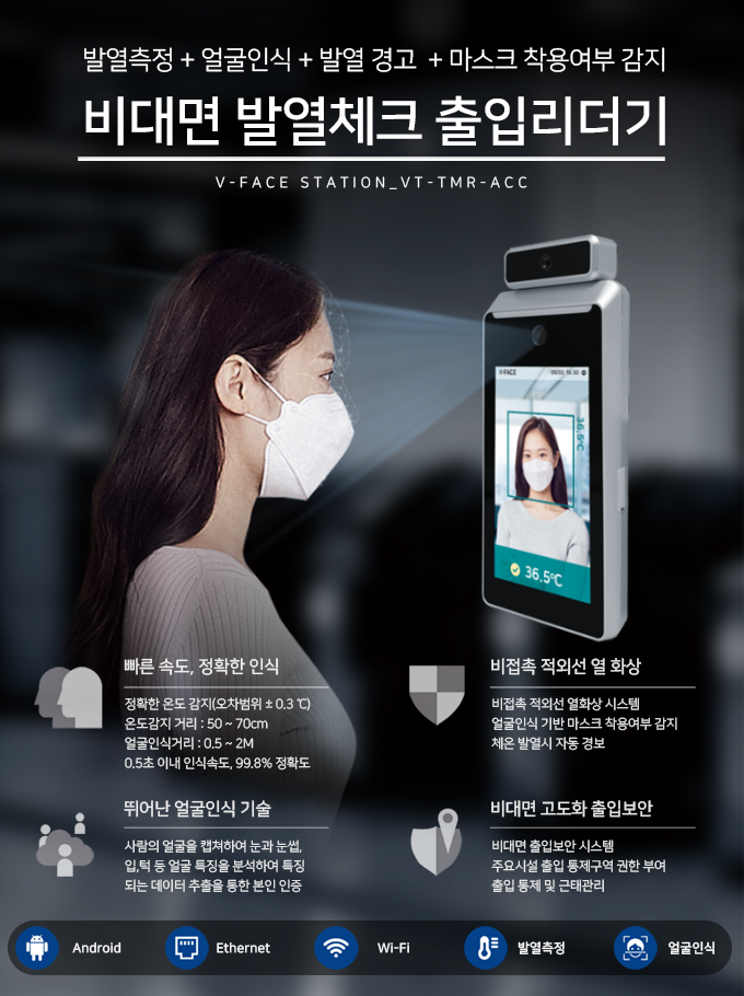 비대면 발열체크 출입리더기
